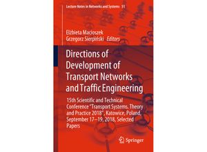 9783319986142 - Directions of Development of Transport Networks and Traffic Engineering Kartoniert (TB)