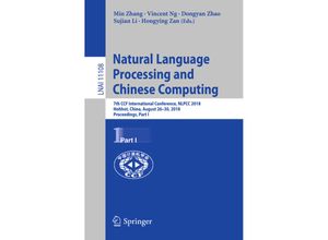 9783319994949 - Natural Language Processing and Chinese Computing Kartoniert (TB)