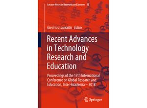 9783319998336 - Recent Advances in Technology Research and Education Kartoniert (TB)