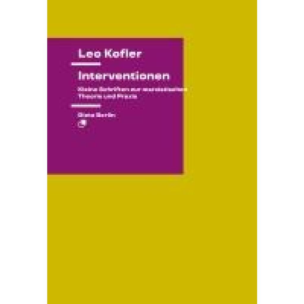 9783320024208 - Kofler Leo Interventionen