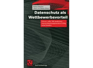 9783322902788 - DuD-Fachbeiträge   Datenschutz als Wettbewerbsvorteil Kartoniert (TB)