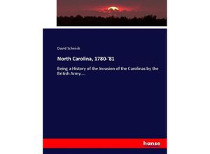 9783337010874 - North Carolina 1780-81 - David Schenck Kartoniert (TB)