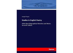 9783337014841 - Studies in English Poetry - Joseph Payne Kartoniert (TB)