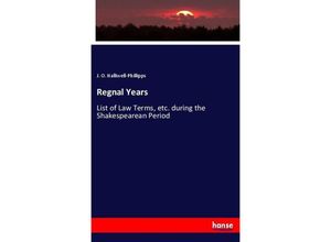 9783337063511 - Regnal Years - J O Halliwell-Phillipps Kartoniert (TB)