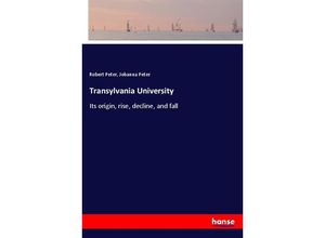 9783337103903 - Transylvania University - Robert Peter Johanna Peter Kartoniert (TB)