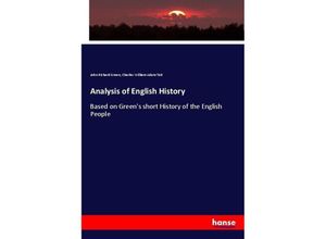 9783337139278 - Analysis of English History - John R Green Charles William Adam Tait Kartoniert (TB)