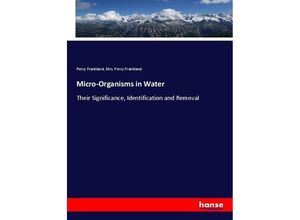 9783337139612 - Micro-Organisms in Water - Percy Frankland Mrs Percy Frankland Kartoniert (TB)