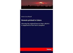 9783337144258 - Genesis printed in Colors - Edwin Cone Bissell Kartoniert (TB)