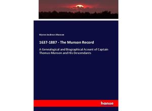 9783337155032 - 1637-1887 - The Munson Record - Myron Andrews Munson Kartoniert (TB)