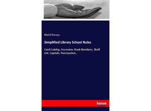 9783337159504 - Simplified Library School Rules - Melvil Dewey Kartoniert (TB)