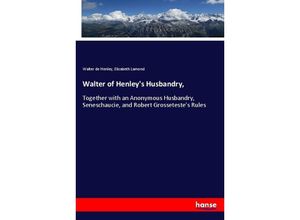 9783337167349 - Walter of Henleys Husbandry - Walter de Henley Elizabeth Lamond Kartoniert (TB)