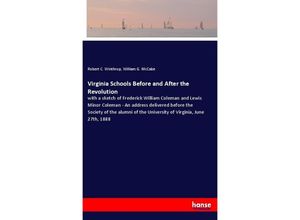 9783337235765 - Virginia Schools Before and After the Revolution - Robert C Winthrop William G McCabe Kartoniert (TB)