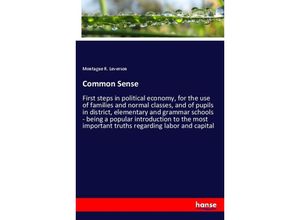 9783337239244 - Common Sense - Montague R Leverson Kartoniert (TB)