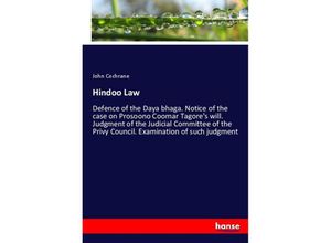 9783337301606 - Hindoo Law - John Cochrane Kartoniert (TB)