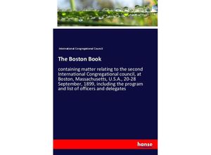 9783337302030 - The Boston Book - International Congregational Council Kartoniert (TB)