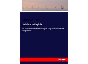 9783337302726 - Syllabus in English - Great Britain Public Record Office Thomas D Hardy Thomas Rymer Kartoniert (TB)