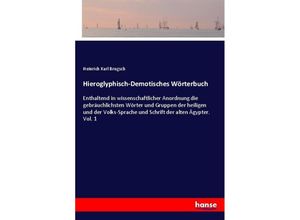 9783337309923 - Hieroglyphisch-Demotisches Wörterbuch - Heinrich Karl Brugsch Kartoniert (TB)