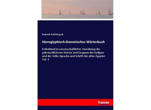 9783337309947 - Hieroglyphisch-Demotisches Wörterbuch - Heinrich Karl Brugsch Kartoniert (TB)