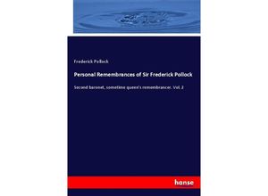 9783337324674 - Personal Remembrances of Sir Frederick Pollock - Frederick Pollock Kartoniert (TB)