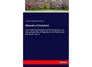 9783337350291 - Memoirs of Constant - Constant Elizabeth Gilbert Martin Kartoniert (TB)