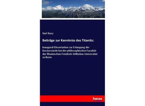 9783337373832 - Beiträge zur Kenntniss des Titanits - Karl Busz Kartoniert (TB)