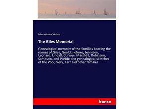 9783337381035 - The Giles Memorial - John Adams Vinton Kartoniert (TB)