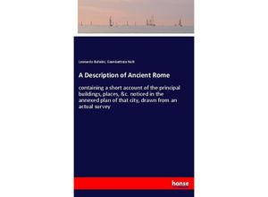 9783337381394 - A Description of Ancient Rome - Leonardo Bufalini Giambattista Nolli Kartoniert (TB)