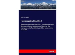 9783337390655 - Homoeopathy Simplified - John A Tarbell Kartoniert (TB)
