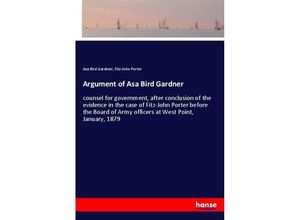 9783337402273 - Argument of Asa Bird Gardner - Asa Bird Gardiner Fitz-John Porter Kartoniert (TB)