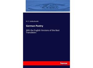 9783337440398 - German Poetry - H E Goldschmidt Kartoniert (TB)