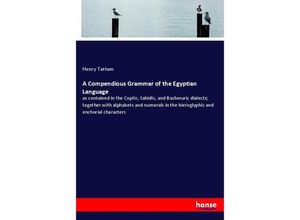 9783337467432 - A Compendious Grammar of the Egyptian Language - Henry Tattam Kartoniert (TB)