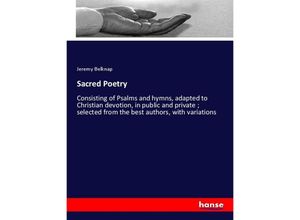 9783337467586 - Sacred Poetry - Jeremy Belknap Kartoniert (TB)