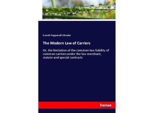 9783337519278 - The Modern Law of Carriers - Everett Pepperrell Wheeler Kartoniert (TB)