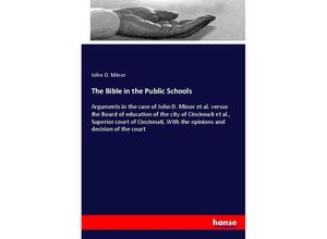 9783337521448 - The Bible in the Public Schools - John D Minor Kartoniert (TB)