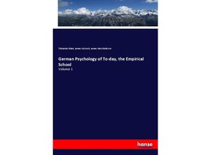 9783337535698 - German Psychology of To-day the Empirical School - Théodule Ribot James McCosh James Mark Baldwin Kartoniert (TB)