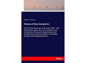 9783337561321 - History of New Hampshire - Edwin D Sanborn Kartoniert (TB)