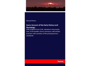 9783337585778 - Some Account of the Early History and Genealogy - Edward Hoare Kartoniert (TB)