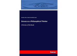 9783337589295 - Strauss as a Philosophical Thinker - Hermann Ulrici Charles Porterfield Krauth Kartoniert (TB)