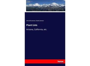 9783337590727 - Plant Lists - John Gill Lemmon Sarah Lemmon Kartoniert (TB)