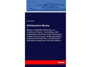 9783337598204 - Dictionarium Musica - John Hoyle Kartoniert (TB)