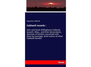 9783337612344 - Caldwell records  - Augustine Caldwell Kartoniert (TB)