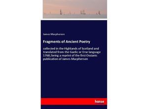 9783337622015 - Fragments of Ancient Poetry - James Macpherson Kartoniert (TB)