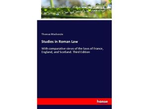 9783337622039 - Studies in Roman Law - Thomas Mackenzie Kartoniert (TB)