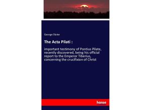 9783337627874 - The Acta Pilati  - George Sluter Kartoniert (TB)