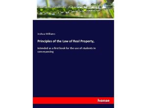 9783337630461 - Principles of the Law of Real Property - Joshua Williams Kartoniert (TB)