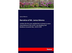 9783337632335 - Narrative of Mr James Nimmo - James Nimmo Kartoniert (TB)