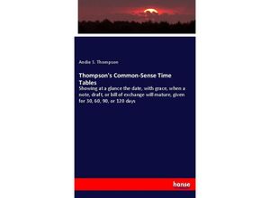 9783337632694 - Thompsons Common-Sense Time Tables - Andie S Thompson Kartoniert (TB)