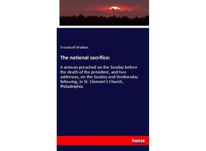 9783337643584 - The national sacrifice - Treadwell Walden Kartoniert (TB)