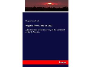 9783337645656 - Virginia from 1492 to 1892 - Margaret Vowell Smith Kartoniert (TB)