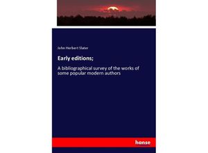 9783337665104 - Early editions  - John Herbert Slater Kartoniert (TB)